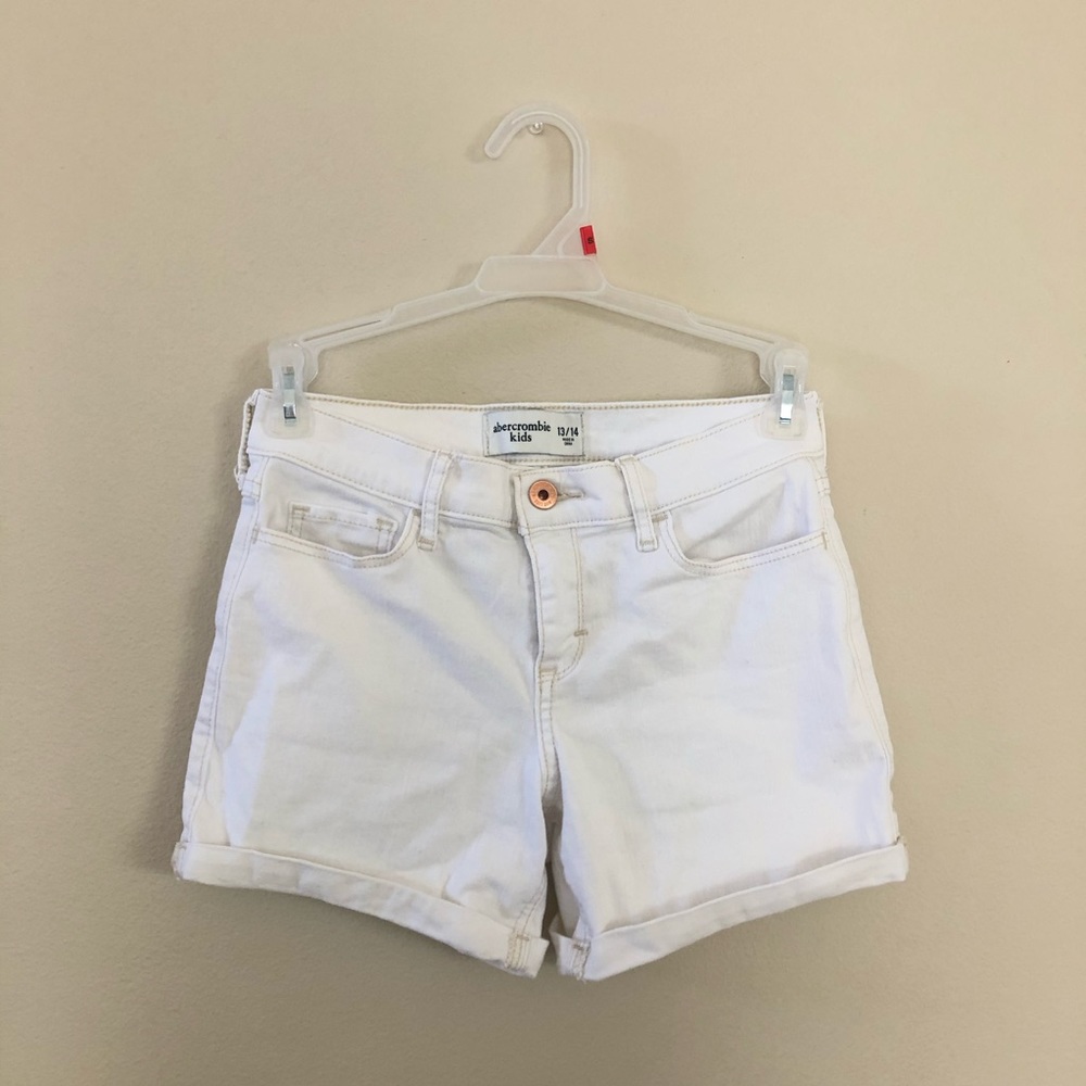 Abercrombie Kids White Jean Shorts NWOT